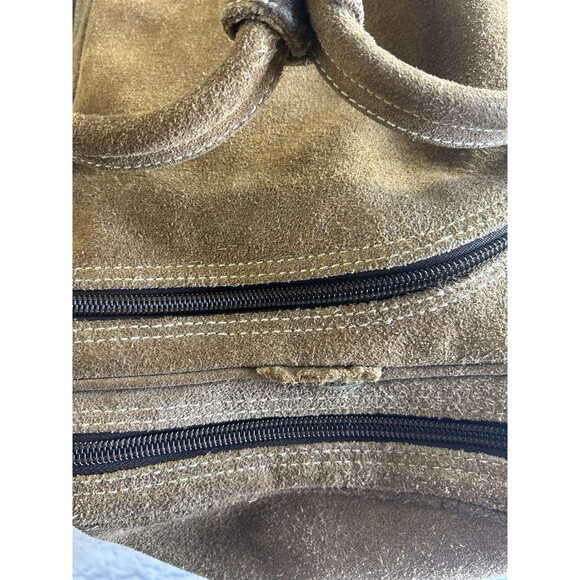 Claire Chase Tan Distressed Suede Duffel/ Travel Bag. Carry On. - Picture 11 of 14